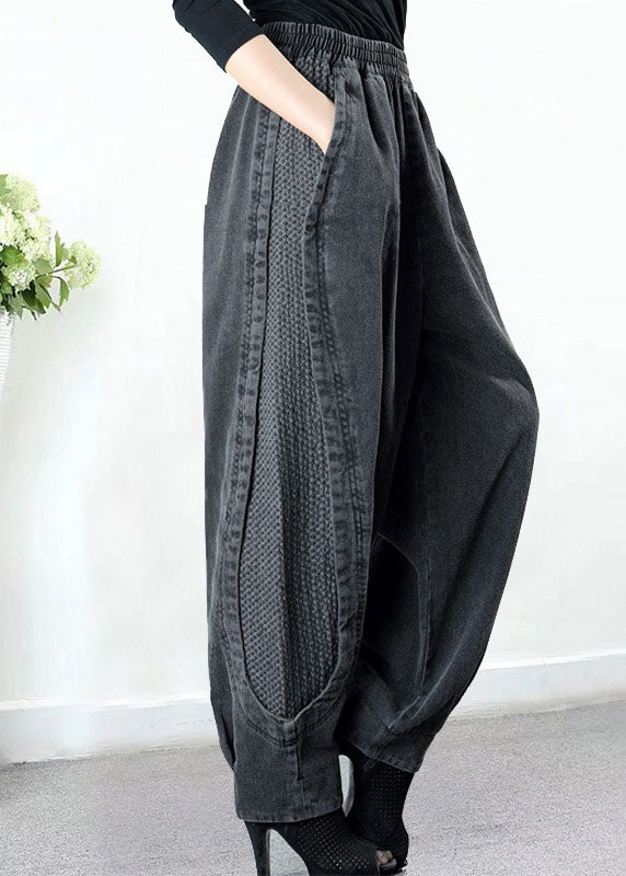 Women’s Patchwork Harem Trousers | Loose Fit