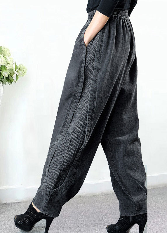 Women’s Patchwork Harem Trousers | Loose Fit