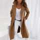 Women’s Double-Breasted Long Coat | Wide Lapel