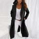 Women’s Double-Breasted Long Coat | Wide Lapel