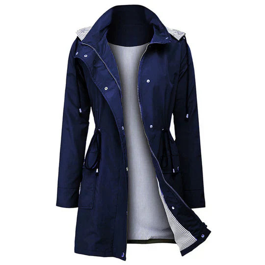 Women’s Drawstring Raincoat | Long