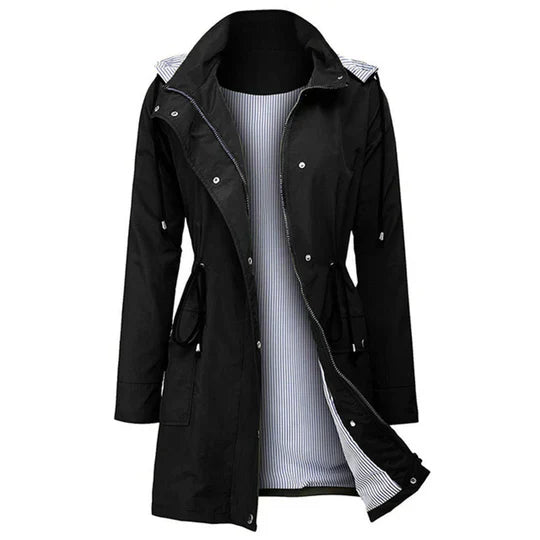Women’s Drawstring Raincoat | Long