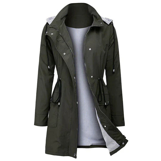 Women’s Drawstring Raincoat | Long