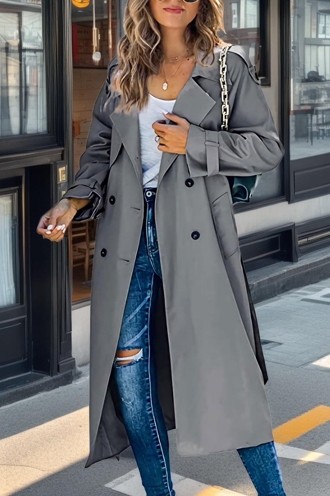 Women’s Double-Breasted Trench Coat | Long