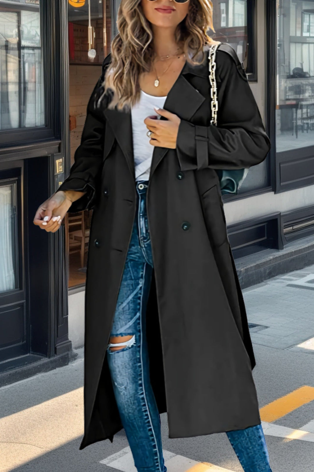 Women’s Double-Breasted Trench Coat | Long