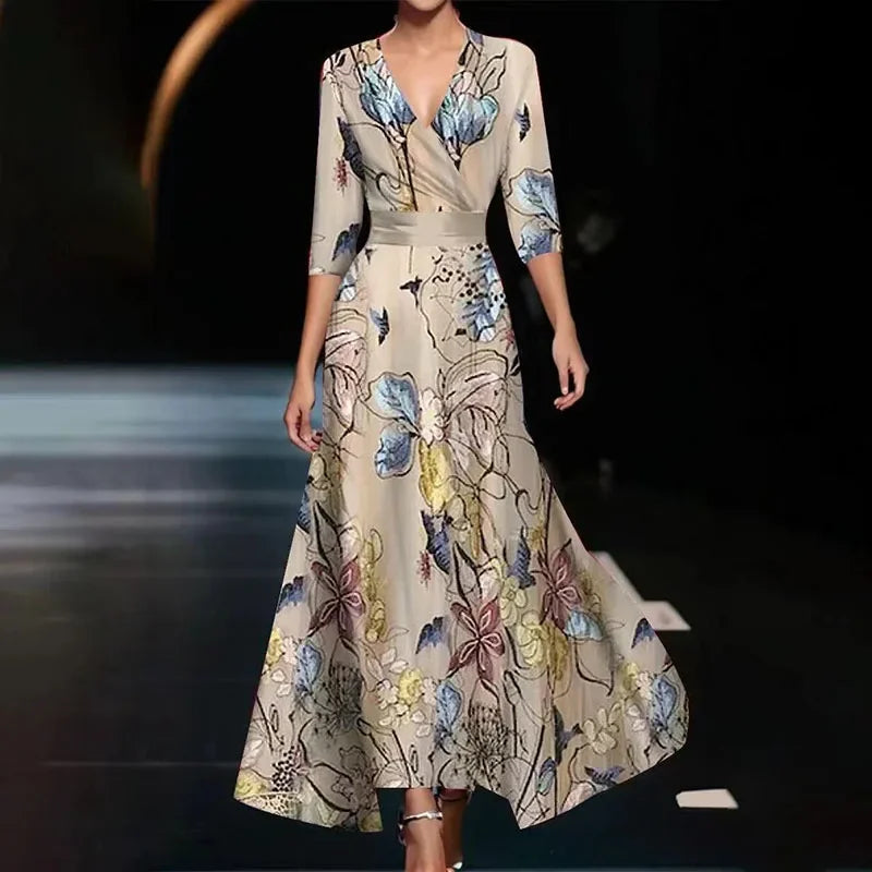 Women’s Floral Wrap Dress | Maxi