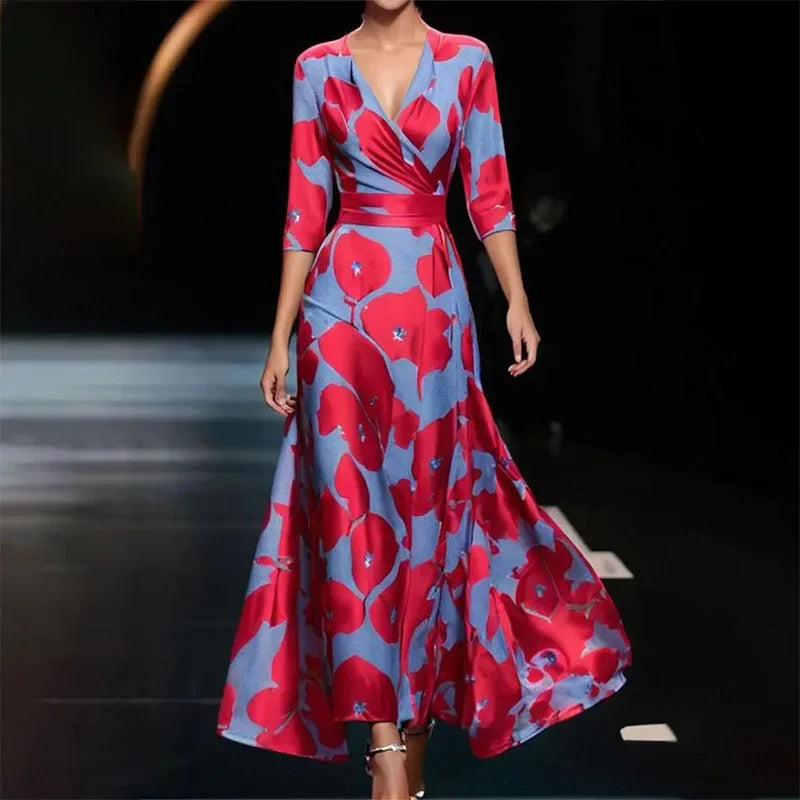 Women’s Floral Wrap Dress | Maxi