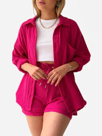 Women's Shirt and Shorts Set | Two Piece