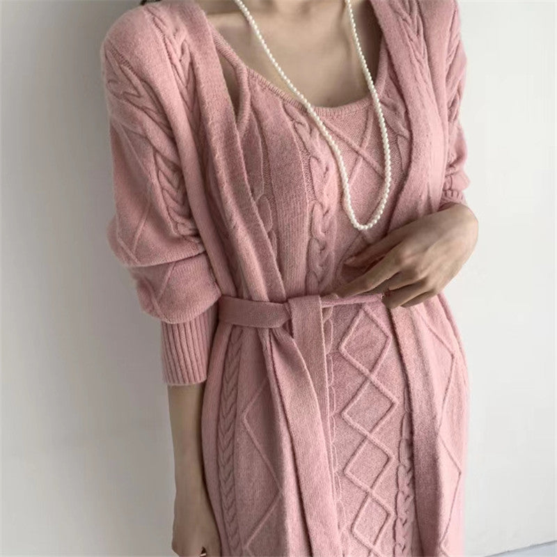 Women’s Maxi Dress Set | Long Sleeve with Cardigan