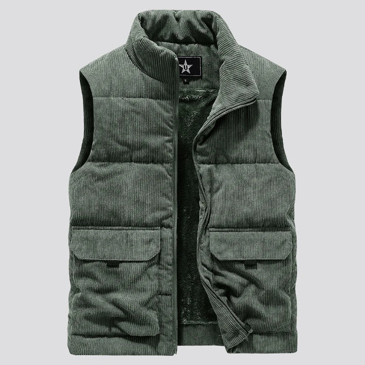 Zack - Men's Fleece-Lined Corduroy Vest