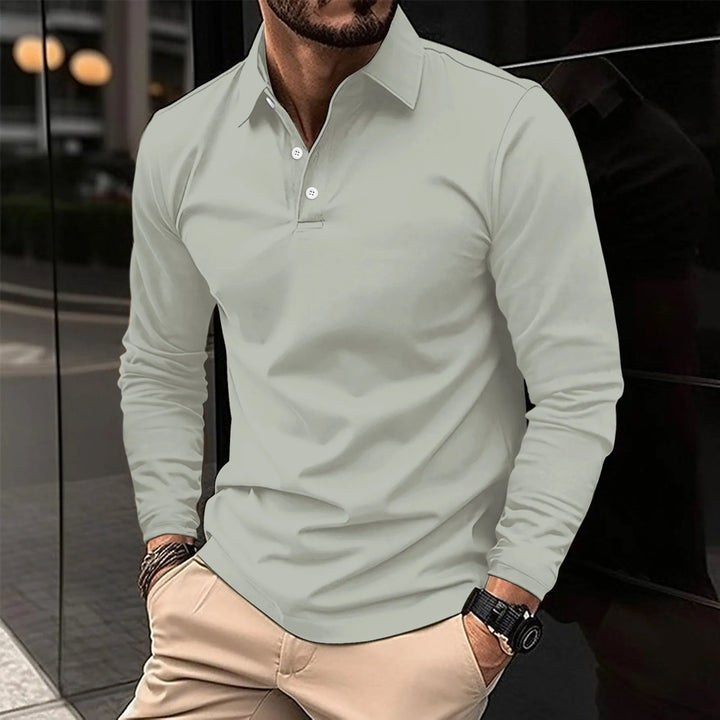Men’s Long Sleeve Polo Shirt | Tapered