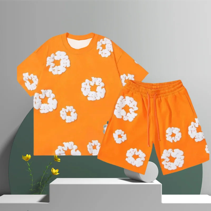 Unisex Graphic Print T-shirt and Shorts | Casual