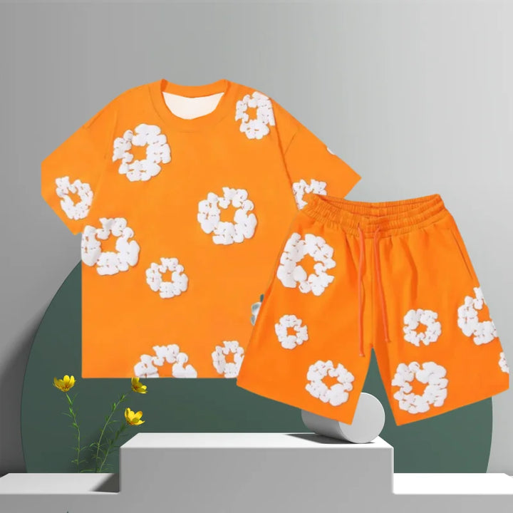 Unisex Graphic Print T-shirt and Shorts | Casual