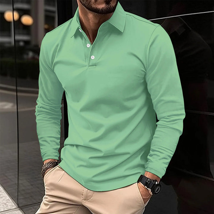 Men’s Long Sleeve Polo Shirt | Tapered