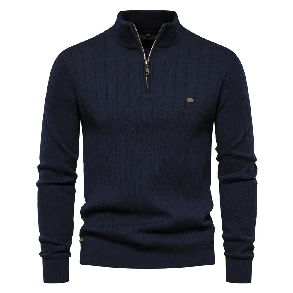 Preston - Men's Half Zip Wool Sweater