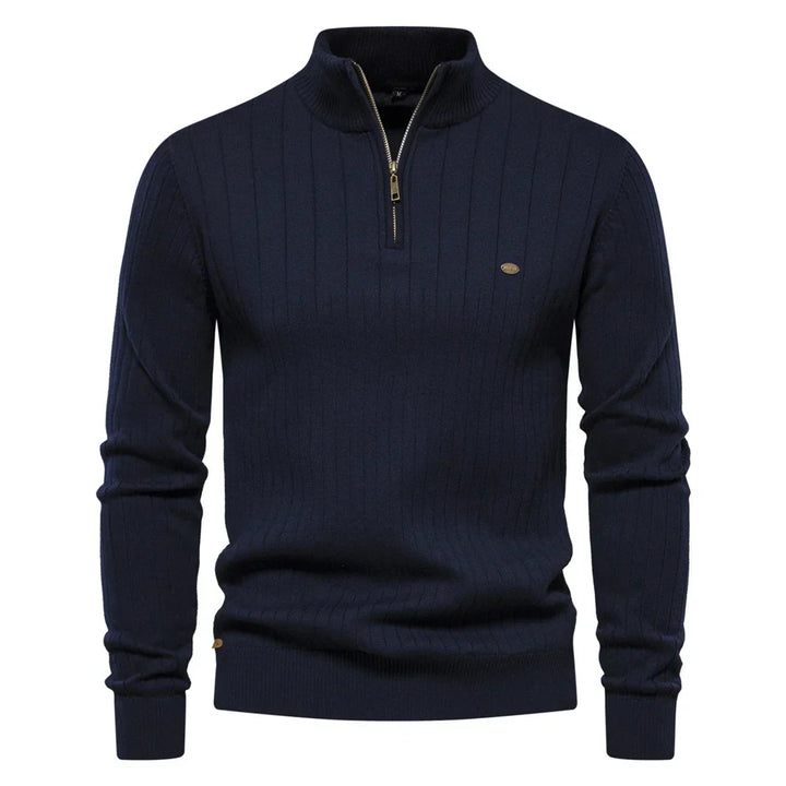 Preston - Men's Half Zip Wool Sweater