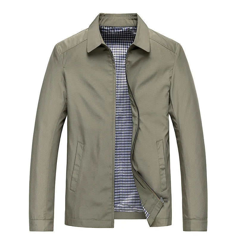 Men’s Zip-Up Casual Jacket | Long Sleeve