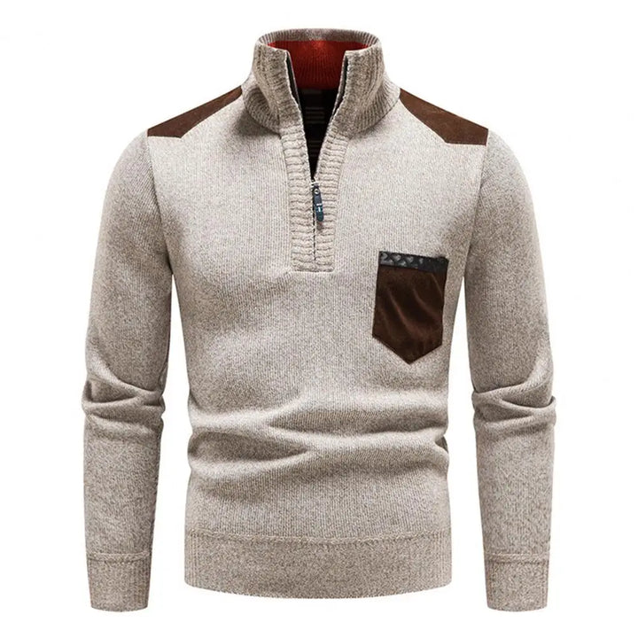 Malcolm - Men's Half Zip Wool Pullover Sweater
