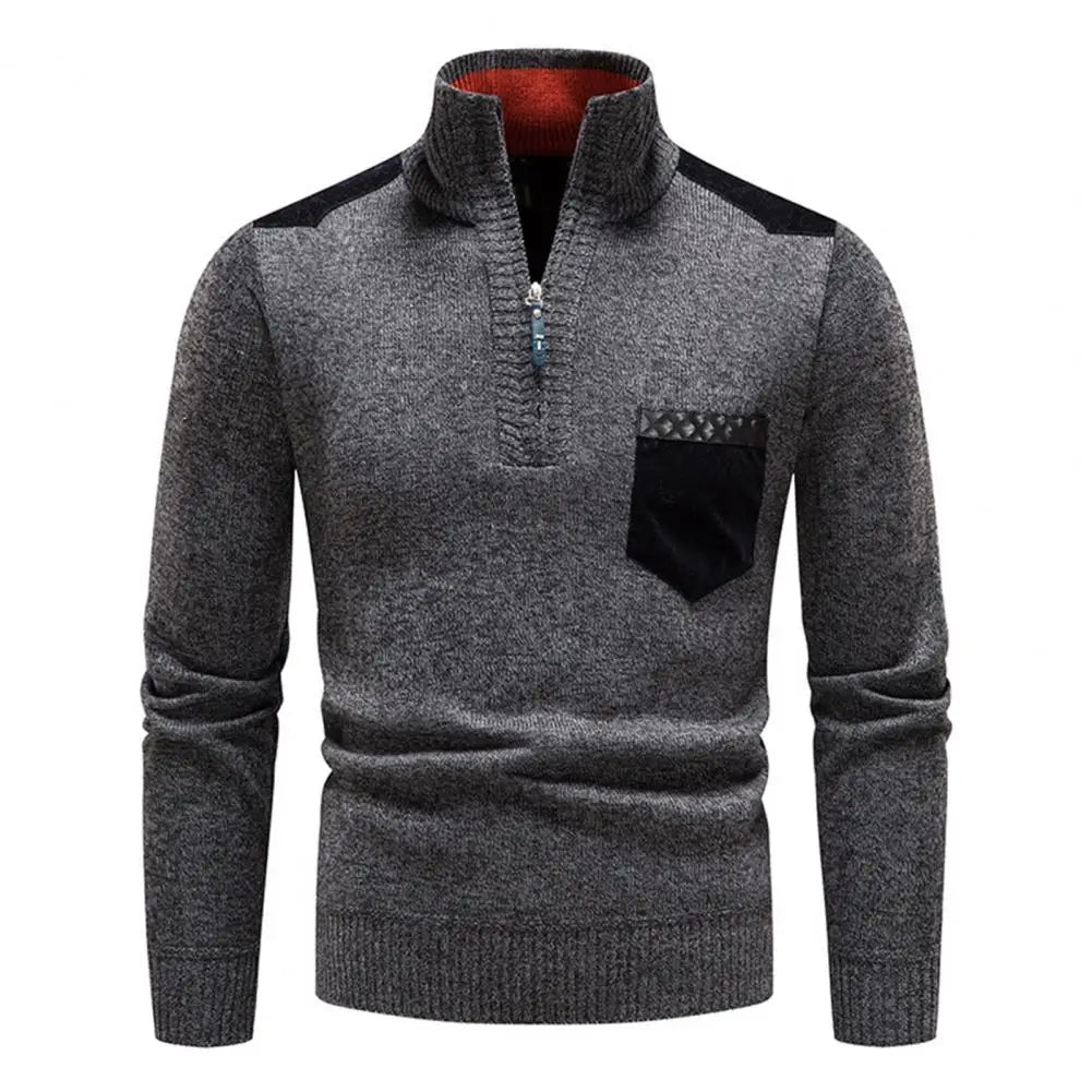 Malcolm - Men's Half Zip Wool Pullover Sweater
