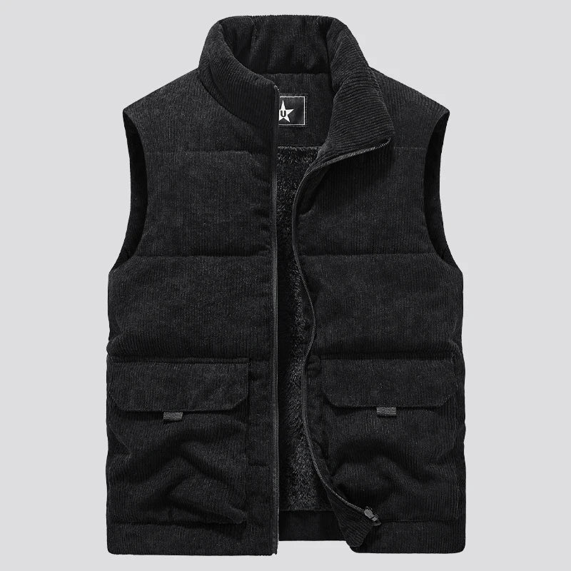 Zack - Men's Fleece-Lined Corduroy Vest