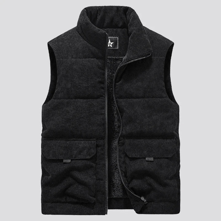 Zack - Men's Fleece-Lined Corduroy Vest