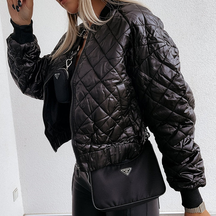 Women’s Quilted Bomber Jacket | Casual