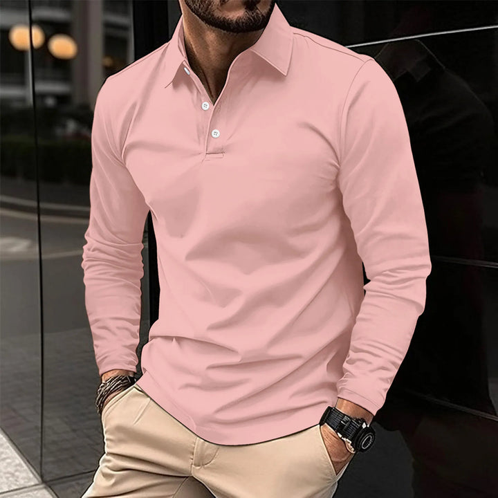 Men’s Long Sleeve Polo Shirt | Tapered
