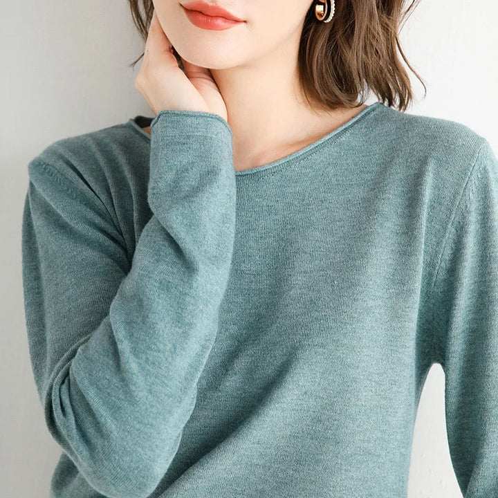 Women’s Solid Knit Sweater | Long Sleeve