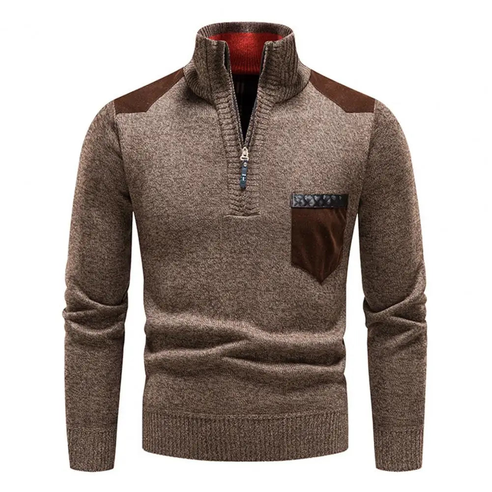 Malcolm - Men's Half Zip Wool Pullover Sweater