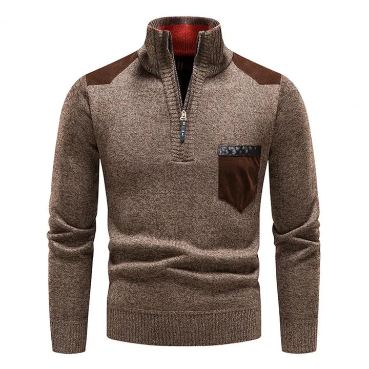 Malcolm - Men's Half Zip Wool Pullover Sweater