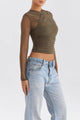Women’s Sheer Ruched Top | Long Sleeve
