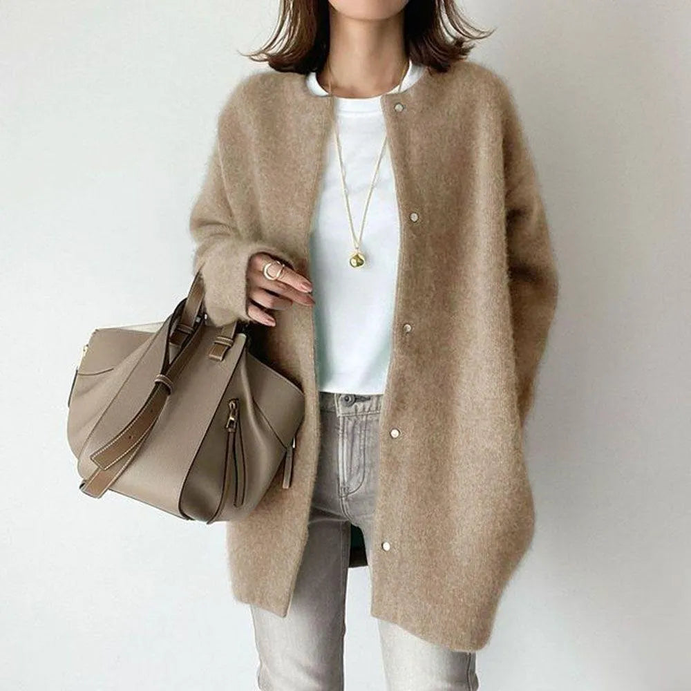Women’s Casual Long Cardigan | Button-Up