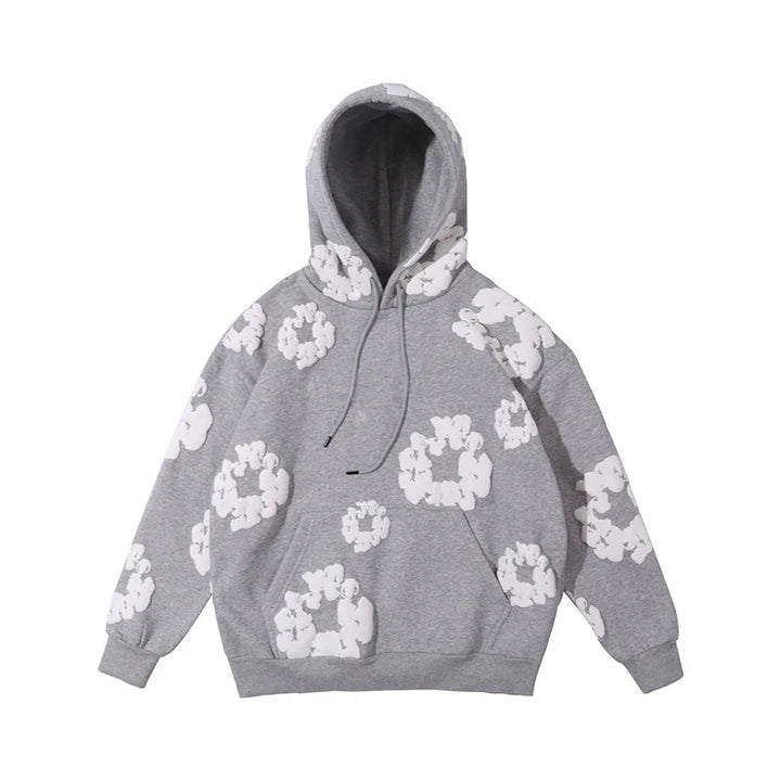 Men Floral Print Hoodie | Oversized Fit