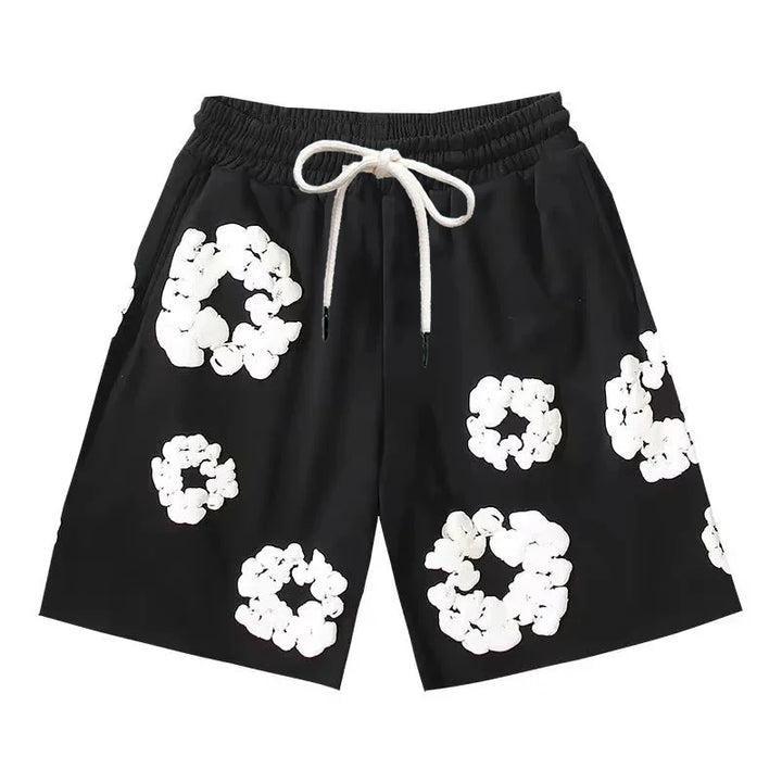 Men’s 3D Floral Print Swim Shorts | Drawstring Waist
