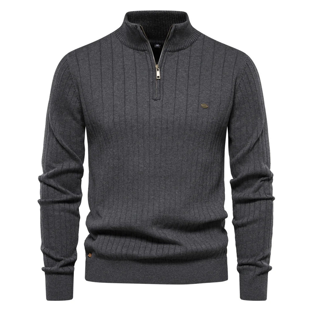 Preston - Men's Half Zip Wool Sweater