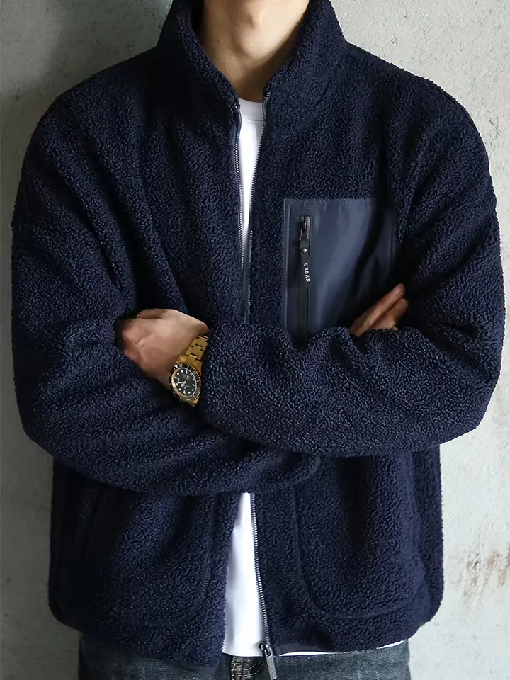 Men’s Casual Zip-Up Jacket | High Collar