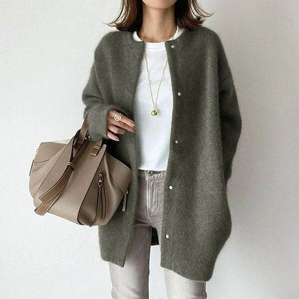 Women’s Casual Long Cardigan | Button-Up