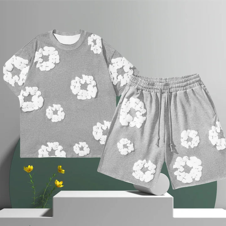 Unisex Graphic Print T-shirt and Shorts | Casual