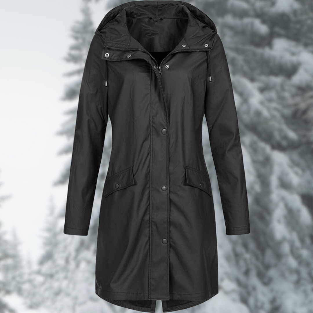 Women’s Waterproof Hooded Raincoat | Long