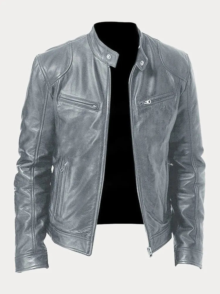 Men’s Stand Collar Jacket | Zip-Up