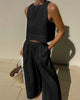 Women’s Sleeveless Two-Piece Set | Wide Leg