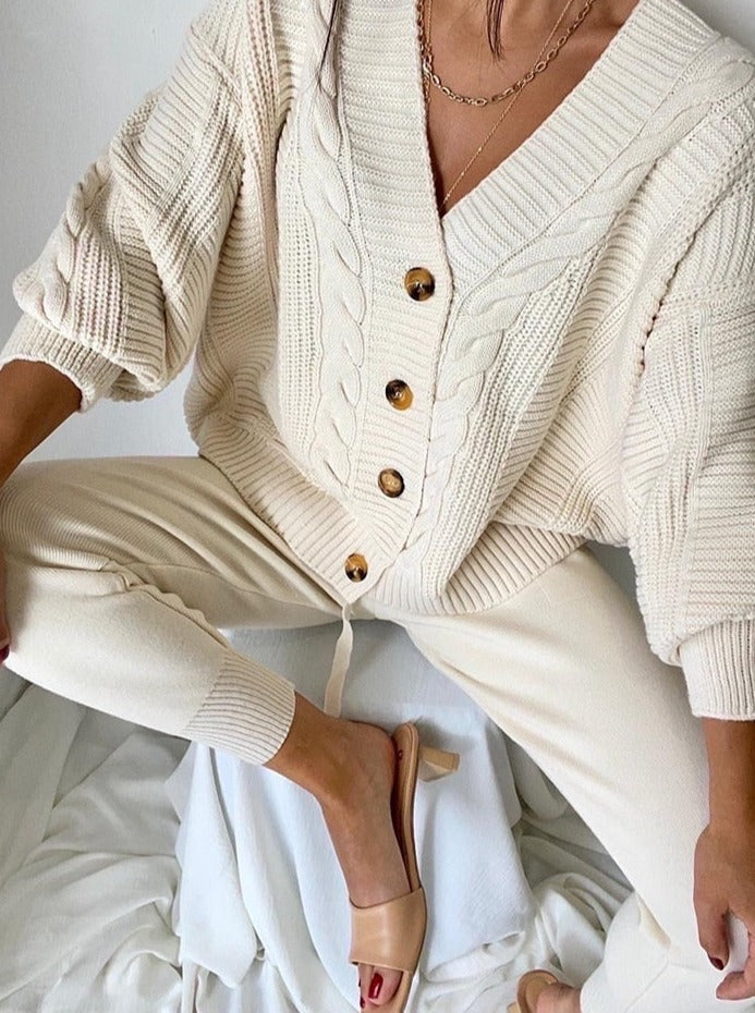 Women’s Lounge Set | Button Cardigan & Joggers