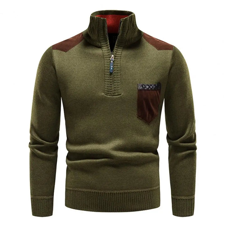Malcolm - Men's Half Zip Wool Pullover Sweater