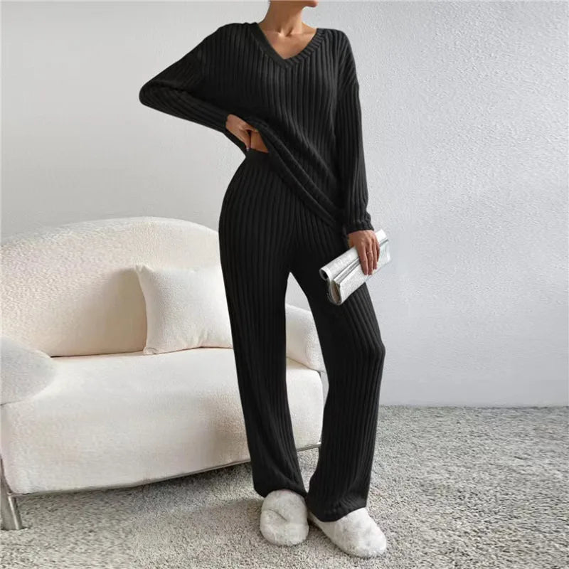 Women’s Ribbed Lounge Set | Relaxed Fit