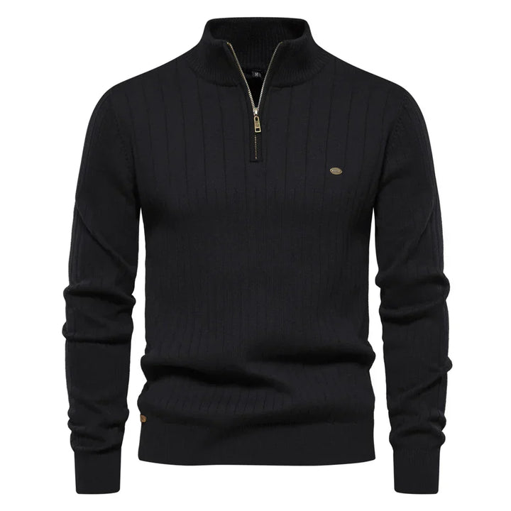 Preston - Men's Half Zip Wool Sweater