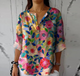 Women’s Printed V-Neck Blouse | Casual Fit