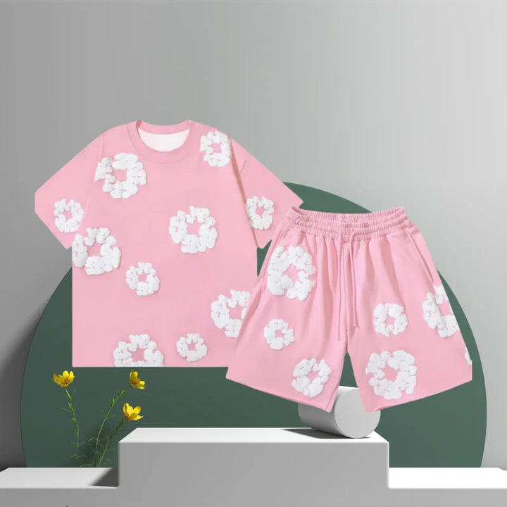 Unisex Graphic Print T-shirt and Shorts | Casual