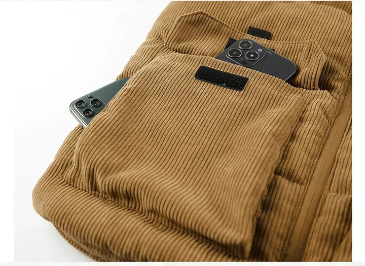 Zack - Men's Fleece-Lined Corduroy Vest