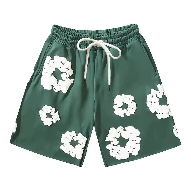 Men’s Floral Print Shorts | Drawstring Waist