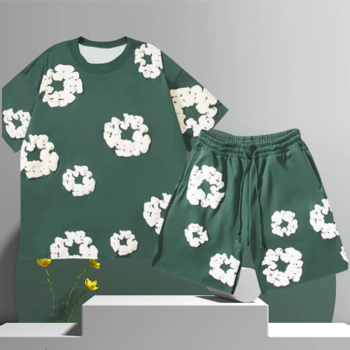 Unisex Graphic Print T-shirt and Shorts | Casual